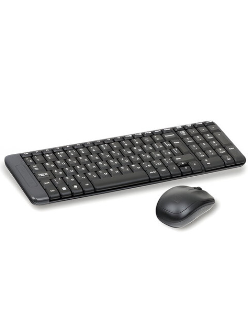Набор беспроводной LOGITECH Wireless Desktop MK220, клавиатура, мышь 2 кнопки + 1 колесо-кнопка, черный, 920-003236