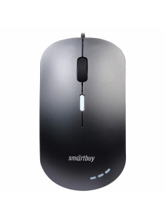 Мышь проводная бесшумная SMARTBUY 288-K, USB, 3 кнопки + 1 колесо, оптическая, черная, 02019, SBM-288-K