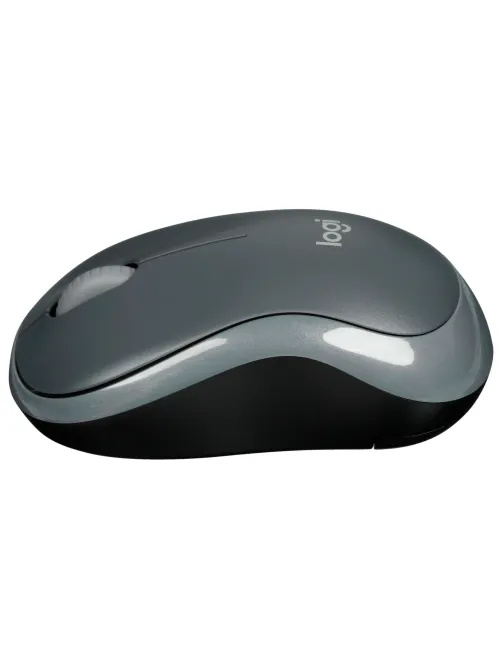 Мышь беспроводная LOGITECH M185, 2 кнопки + 1 колесо-кнопка, оптическая, черно-серая