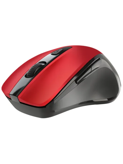 Мышь беспроводная DEFENDER Prime MB-053, USB, 5 кнопок + 1 колесо-кнопка, оптическая, красная, 52052