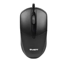 Мышь проводная SVEN RX-112, USB, 2 кнопки+1 колесо-кнопка, оптическая, черная, SV-03200112UB
