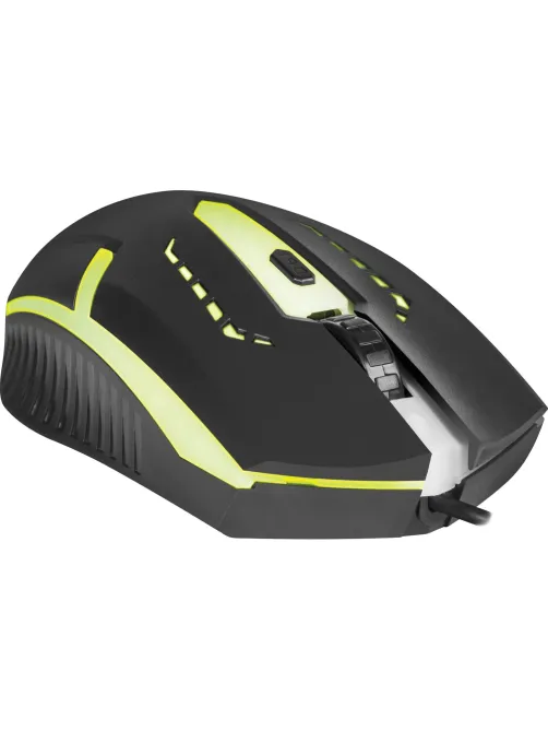 Мышь проводная DEFENDER Flash MB-600L, 800-1200 dpi, 4 кнопки + 1 колесо-кнопка, оптическая, черная, 52600
