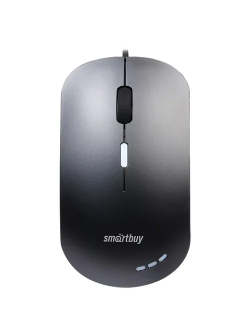 Мышь проводная бесшумная SMARTBUY 288-K, USB, 3 кнопки + 1 колесо, оптическая, черная, 02019, SBM-288-K