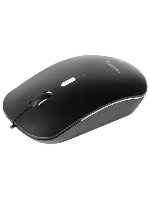 Мышь проводная бесшумная SMARTBUY 288-K, USB, 3 кнопки + 1 колесо, оптическая, черная, 02019, SBM-288-K