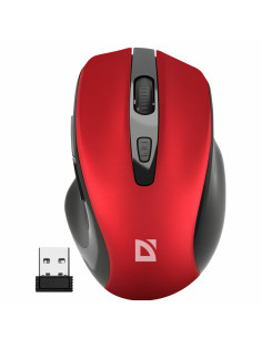 Мышь беспроводная DEFENDER Prime MB-053, USB, 5 кнопок + 1 колесо-кнопка, оптическая, красная, 52052