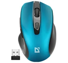 Мышь беспроводная DEFENDER Prime MB-053, USB, 5 кнопок + 1 колесо-кнопка, оптическая, бирюзовая? 52054