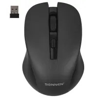 Мышь беспроводная с бесшумным кликом SONNEN V18, USB, 800/1200/1600 dpi, 4 кнопки, черная, 513514