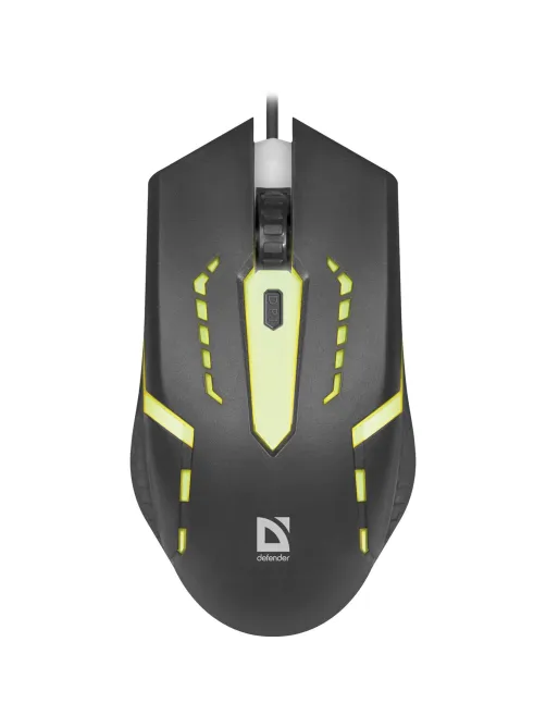 Мышь проводная DEFENDER Flash MB-600L, 800-1200 dpi, 4 кнопки + 1 колесо-кнопка, оптическая, черная, 52600