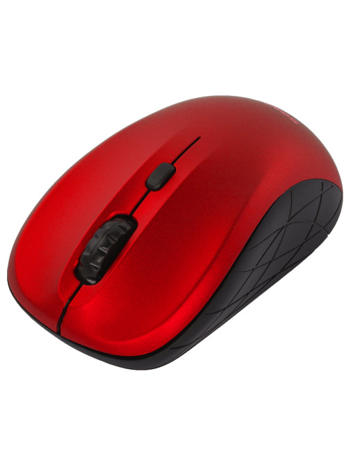 Мышь беспроводная SONNEN V-111, USB, 800/1200/1600 dpi, 4 кнопки, оптическая, красная, 513520