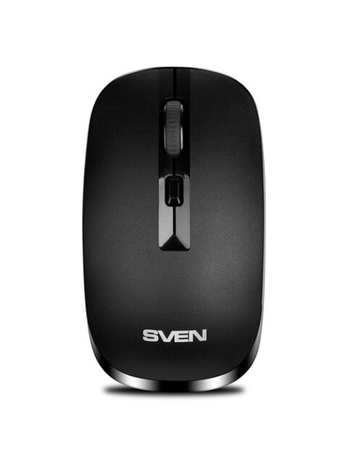 Мышь беспроводная SVEN RX-260W, 3 кнопки + 1 колесо-кнопка, оптическая, черная, SV-018, SV-018160