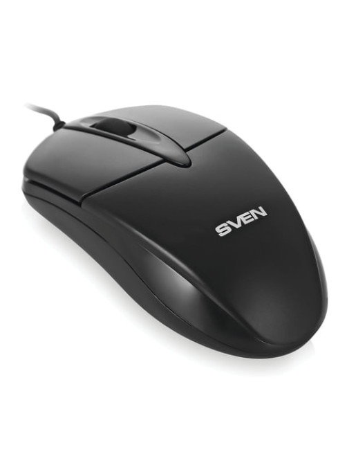Мышь проводная SVEN RX-112, USB, 2 кнопки+1 колесо-кнопка, оптическая, черная, SV-03200112UB