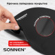 Коврик для мыши с подушкой под запястье SONNEN, полиуретан + лайкра, 250х220х20мм, черный, 513299