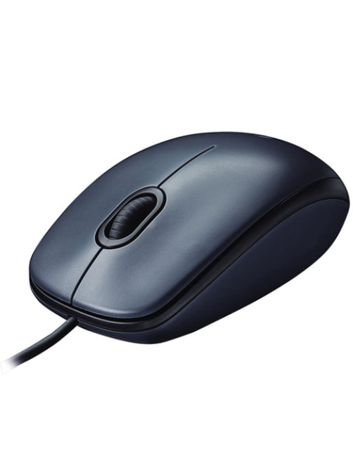 Мышь проводная LOGITECH M90, USB, 2 кнопки + 1 колесо-кнопка, оптическая, черная