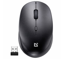 Мышь беспроводная DEFENDER Auris MB-027, USB, 3 кнопки + 1 колесо-кнопка, оптическая, черная, 52027