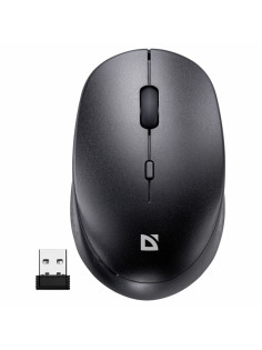 Мышь беспроводная DEFENDER Auris MB-027, USB, 3 кнопки + 1 колесо-кнопка, оптическая, черная, 52027