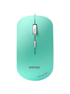 Мышь проводная бесшумная SMARTBUY 288-LG, USB, 3 кнопки + 1 колесо, оптическая, зеленая, 06826, SBM-288-LG