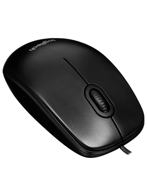 Мышь проводная LOGITECH M100, USB, 2 кнопки + 1 колесо-кнопка, оптическая, черно-серая