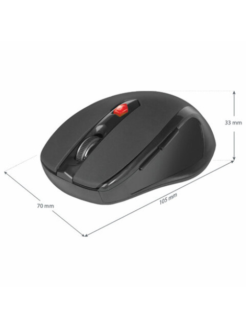 Мышь беспроводная DEFENDER Ultra MM-315, USB, 5 кнопок + 1 колесо-кнопка, оптическая, черная, 52315