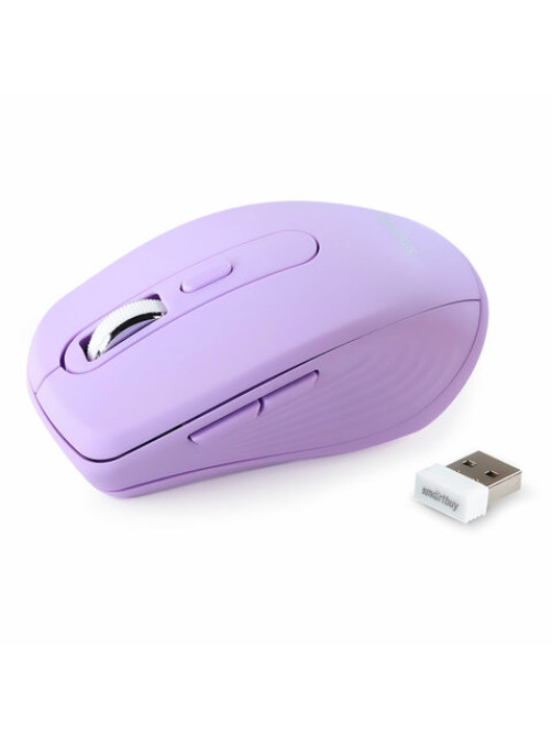 Мышь беспроводная бесшумная SMARTBUY 611AG-V, USB, 4 кнопки + 1 колесо, оптическая, лиловая, 02033, SBM-611AG-V
