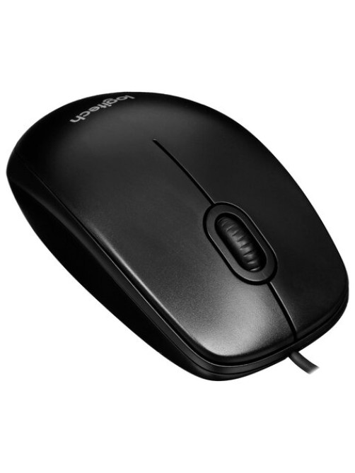 Мышь проводная LOGITECH M100, USB, 2 кнопки + 1 колесо-кнопка, оптическая, черно-серая