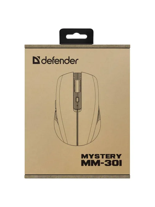 Мышь беспроводная бесшумная DEFENDER Mystery MM-301 LED, 5 кнопок + колесо-кнопка, фиолетовая, 52301