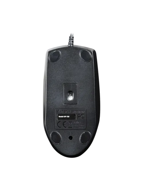 Мышь проводная A4TECH OP-720, USB, 2 кнопки + 1 колесо-кнопка, оптическая, черная, 513289
