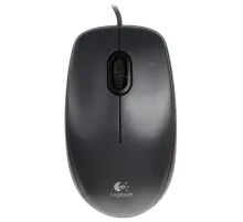 Мышь проводная LOGITECH M100, USB, 2 кнопки + 1 колесо-кнопка, оптическая, черно-серая