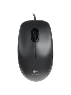 Мышь проводная LOGITECH M100, USB, 2 кнопки + 1 колесо-кнопка, оптическая, черно-серая