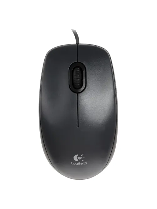 Мышь проводная LOGITECH M100, USB, 2 кнопки + 1 колесо-кнопка, оптическая, черно-серая