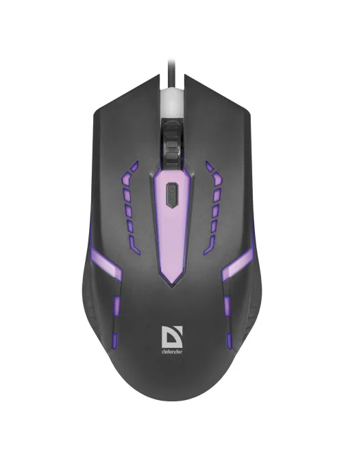 Мышь проводная DEFENDER Flash MB-600L, 800-1200 dpi, 4 кнопки + 1 колесо-кнопка, оптическая, черная, 52600