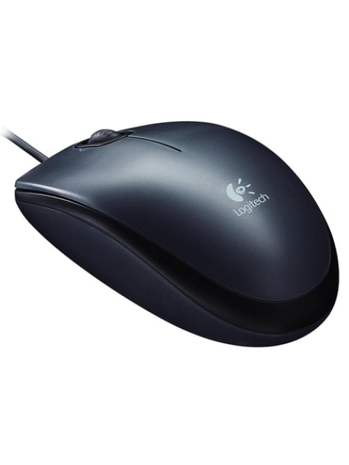 Мышь проводная LOGITECH M90, USB, 2 кнопки + 1 колесо-кнопка, оптическая, черная