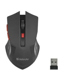 Мышь беспроводная DEFENDER Accura MM-275, USB, 5 кнопок + 1 колесо-кнопка, оптическая, черная, 52276