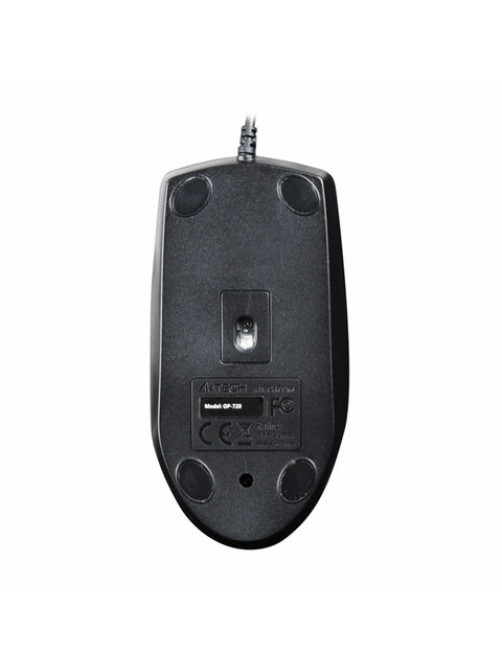 Мышь проводная A4TECH OP-720, USB, 2 кнопки + 1 колесо-кнопка, оптическая, черная, 513289