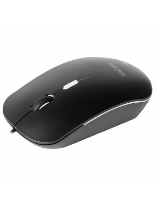 Мышь проводная бесшумная SMARTBUY 288-K, USB, 3 кнопки + 1 колесо, оптическая, черная, 02019, SBM-288-K