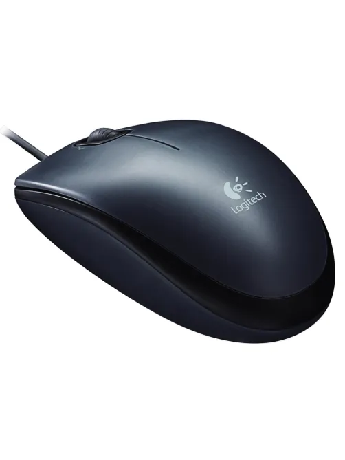Мышь проводная LOGITECH M90, USB, 2 кнопки + 1 колесо-кнопка, оптическая, черная