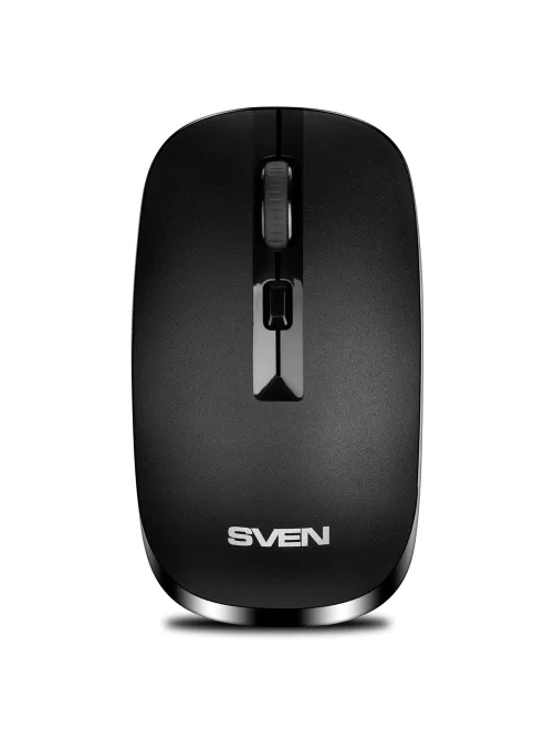 Мышь беспроводная SVEN RX-260W, 3 кнопки + 1 колесо-кнопка, оптическая, черная, SV-018, SV-018160