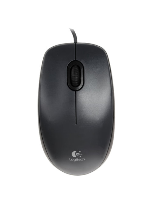 Мышь проводная LOGITECH M100, USB, 2 кнопки + 1 колесо-кнопка, оптическая, черно-серая