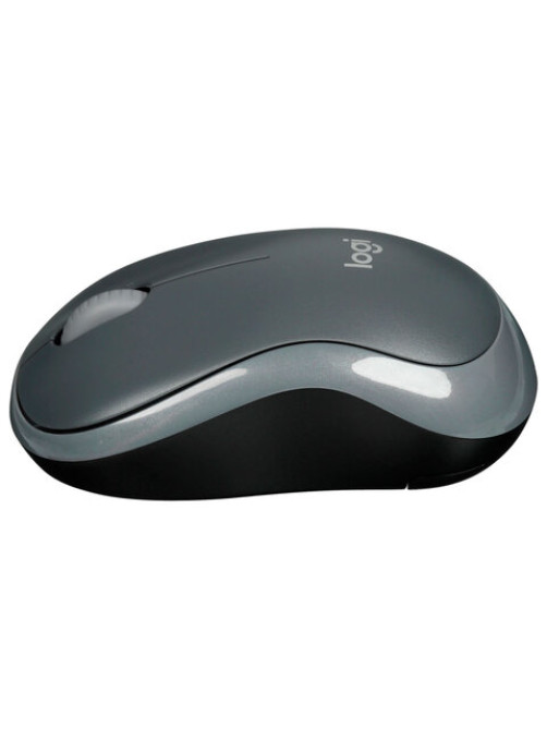 Мышь беспроводная LOGITECH M185, 2 кнопки + 1 колесо-кнопка, оптическая, черно-серая