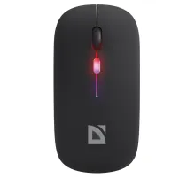 Мышь беспроводная DEFENDER Coda MB-261, 2.4 ГГц+BT, радужная, 3 кнопки + 1 колесо, 300 мАч, черная, 52261