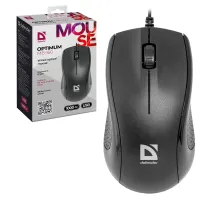 Мышь проводная DEFENDER Optimum MB-160, USB, 2 кнопки + 1 колесо-кнопка, оптическая, черная, 52160