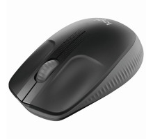 Мышь беспроводная LOGITECH M190, 2 кнопки + 1 колесо-кнопка, оптическая, черно-серая