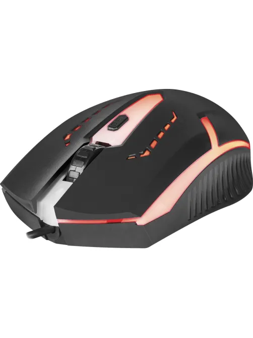 Мышь проводная DEFENDER Flash MB-600L, 800-1200 dpi, 4 кнопки + 1 колесо-кнопка, оптическая, черная, 52600