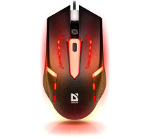 Мышь проводная DEFENDER Flash MB-600L, 800-1200 dpi, 4 кнопки + 1 колесо-кнопка, оптическая, черная, 52600