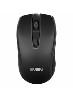 Мышь беспроводная SVEN RX-220W, 3 кнопки + 1 колесо-кнопка, оптическая, чёрная, SV-016227