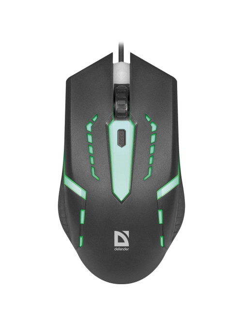 Мышь проводная DEFENDER Flash MB-600L, 800-1200 dpi, 4 кнопки + 1 колесо-кнопка, оптическая, черная, 52600