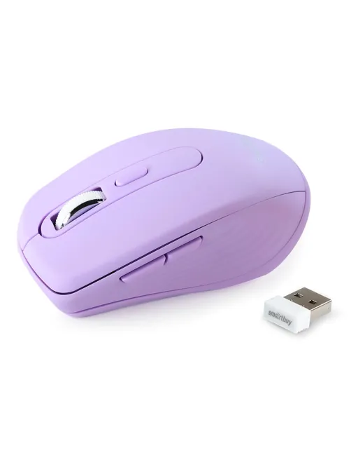 Мышь беспроводная бесшумная SMARTBUY 611AG-V, USB, 4 кнопки + 1 колесо, оптическая, лиловая, 02033, SBM-611AG-V