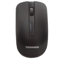Мышь беспроводная SONNEN M-3032, USB, 1200 dpi, 2 кнопки + 1 колесо-кнопка, оптическая, черная, 512640