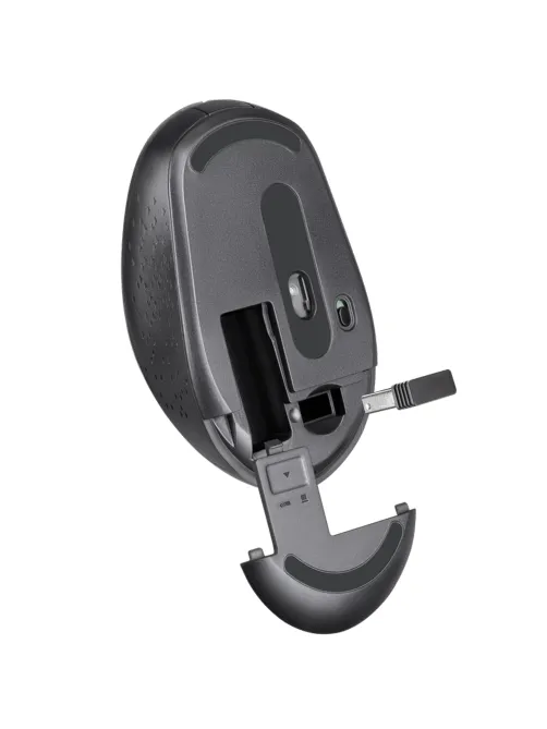 Мышь беспроводная DEFENDER Auris MB-027, USB, 3 кнопки + 1 колесо-кнопка, оптическая, серая, 52029