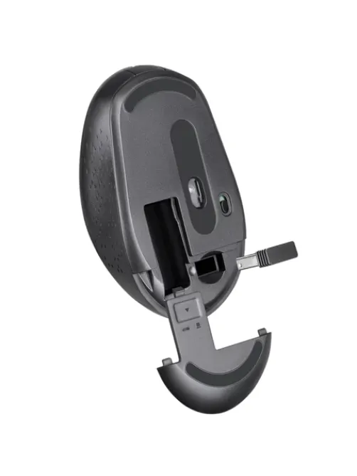 Мышь беспроводная DEFENDER Auris MB-027, USB, 3 кнопки + 1 колесо-кнопка, оптическая, серая, 52029