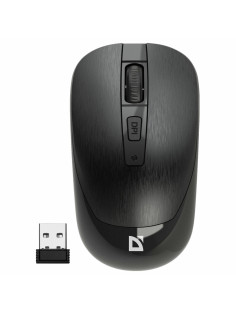 Мышь беспроводная бесшумная DEFENDER Wave MM-995, USB, 3 кнопки + 1 колесо-кнопка, оптическая, черная, 52995